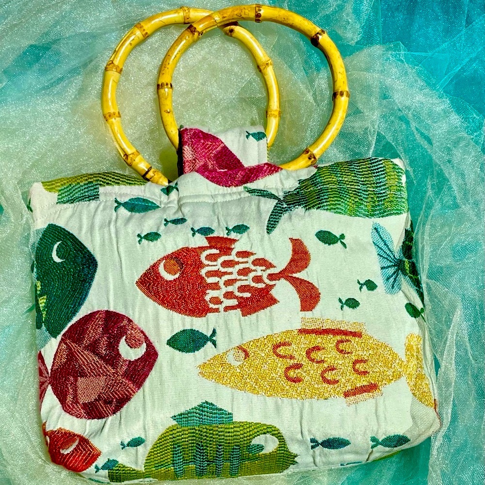 ❤️ VINTAGE Handmade Custom purse handbag tapestry fabric ONE of a KIND
